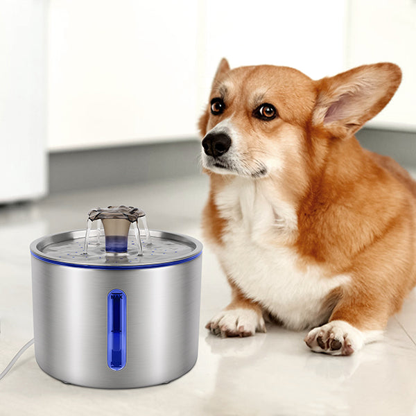 JOYTALE Stainless Steel Pet Water Fountain with Filter