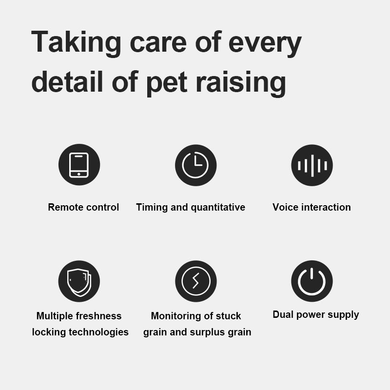 JOYTALE Intelligent pet feeder allows for interactive and fixed-point feeding at any time-5L