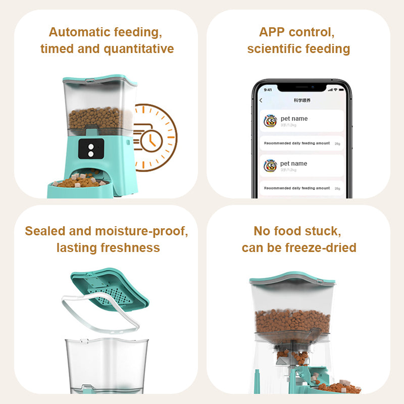 JOYTALE Intelligent pet feeder allows for interactive and fixed-point feeding at any time-3L