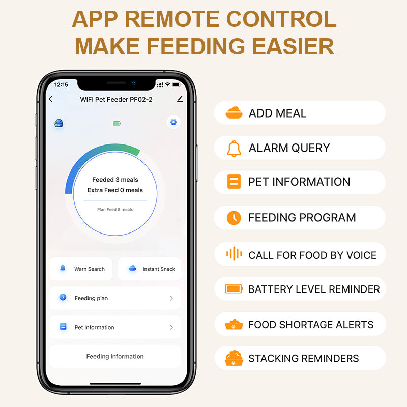 JOYTALE Intelligent pet feeder allows for interactive and fixed-point feeding at any time-3L