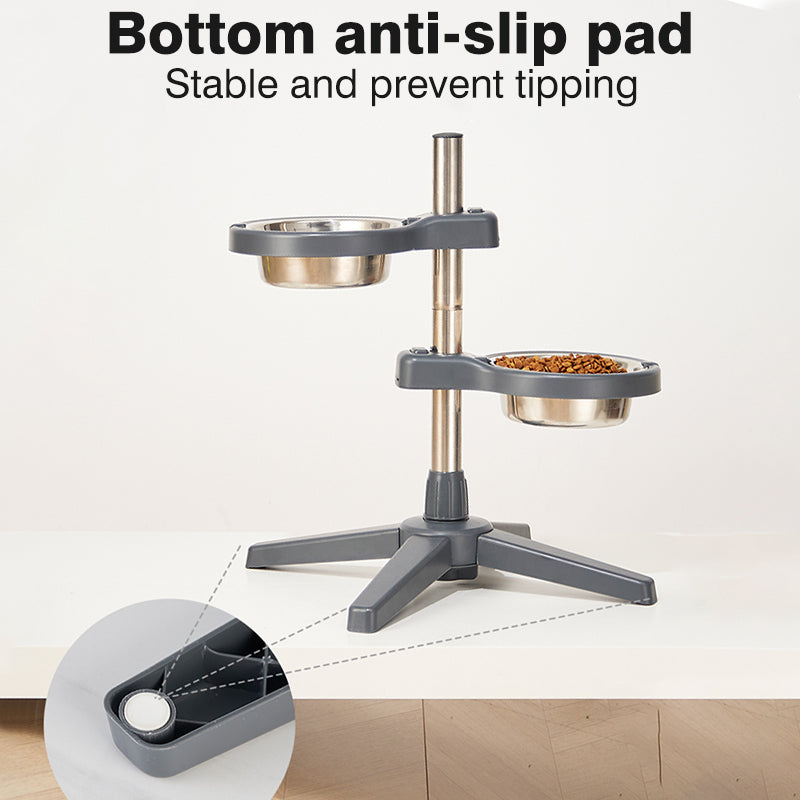 JOYTALE Adjustable Lift Dog Bowl, 360-degree Rotation To Adjust Position