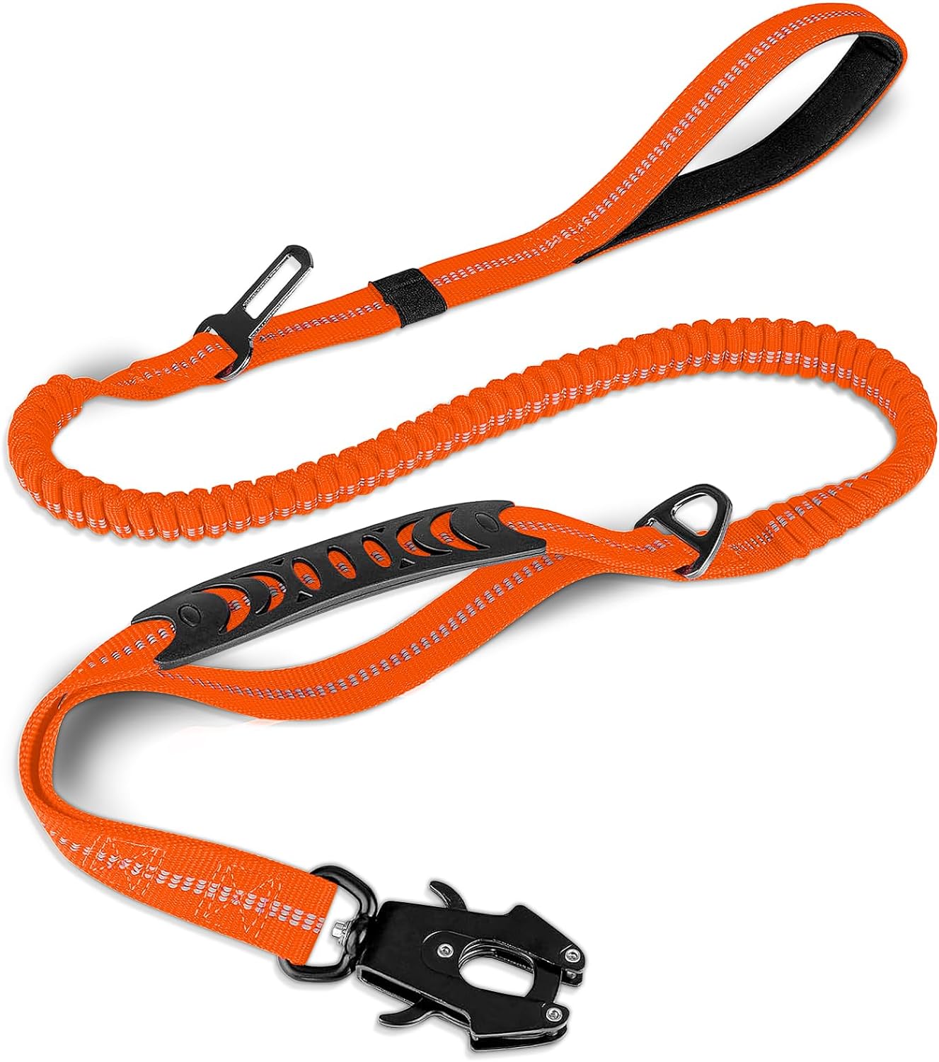 JOYTALE Shock Absorbing Bungee Heavy Duty Tactical Dog Leash with 2 Padded Handle