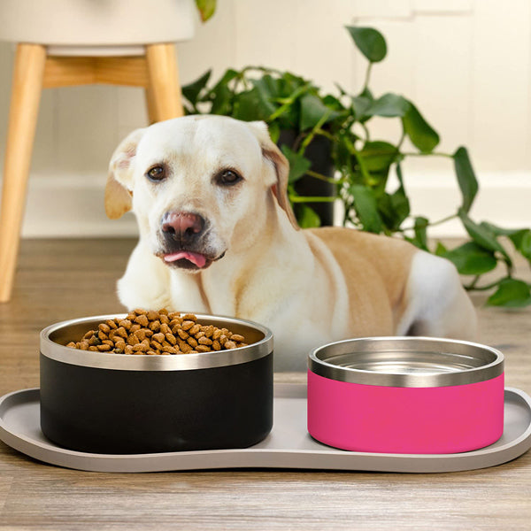 JOYTALE Pet Water Bowls，Stainless Steel Non-slip Pet Feeding and Drinking Bowls