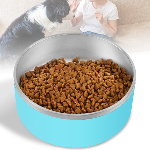 JOYTALE Pet Water Bowls，Stainless Steel Non-slip Pet Feeding and Drinking Bowls